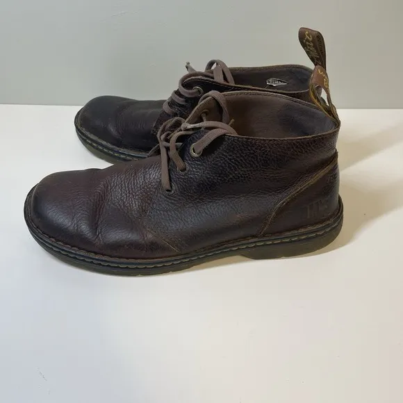 Doc Martens Industrial Mens Sussex Air Wair Brown Leather Ankle Boots Size 10