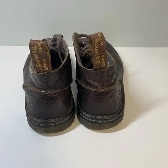 Doc Martens Industrial Mens Sussex Air Wair Brown Leather Ankle Boots Size 10