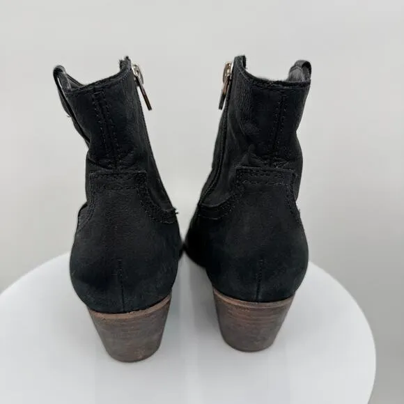 Dolce Vita Silma black leather western zip ankle boots 7.5