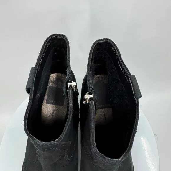 Dolce Vita Silma black leather western zip ankle boots 7.5