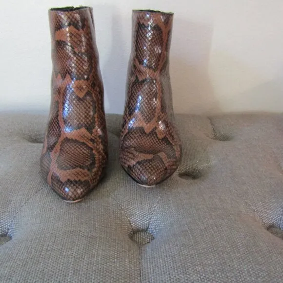 Dolce Vita Snakeskin Leather Ankle Boots