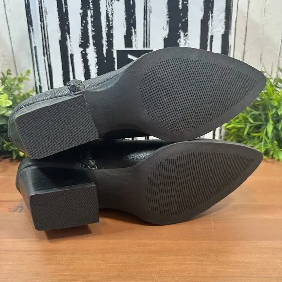Dolce Vita Women's Kellar Black Western Ankle Boots Size 11