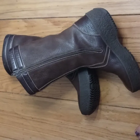 Dolomite brown leather Sherpa calf boots Sz 42 (11.5) Excellent condition