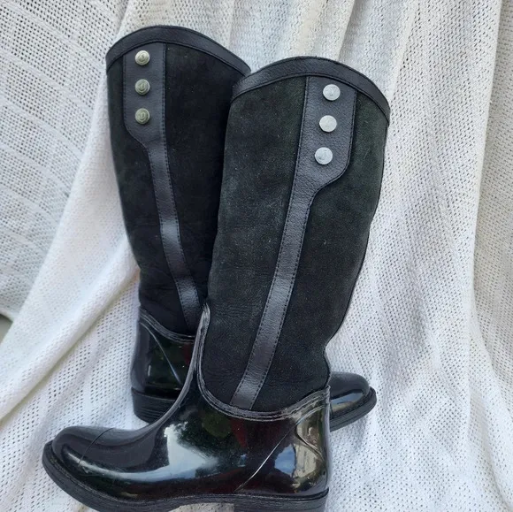 Dominion Australian shearling waterproof Tall‎ Wellie boots 40/10