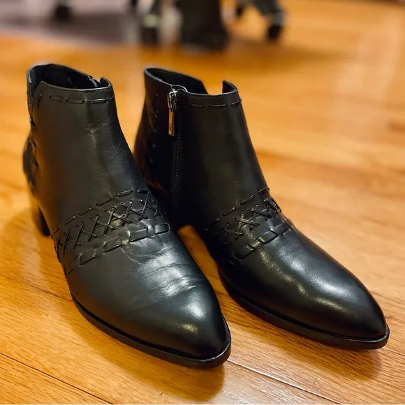 Donald J. Pilner Black Ankle Boots