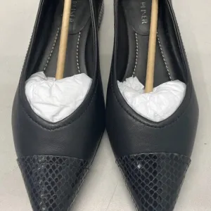 Donald Pliner Women’s Ladonna08 Ballerina Flats Black Size 9M Leather Slip-On