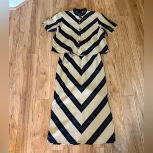 Double D Ranch Wear Matching Top &amp; Skirt Set Women Top XS 44 Bust Skirt Waist 29