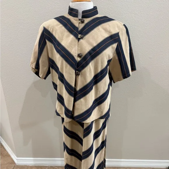 Double D Ranch Wear Matching Top &amp; Skirt Set Women Top XS 44 Bust Skirt Waist 29