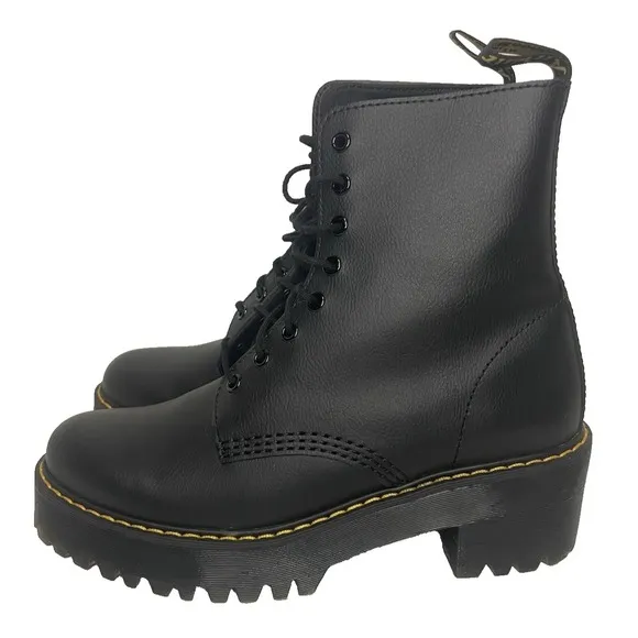 Dr Doc Martens Shriver Hi Lace Up Leather Grunge Combat Platform Boot Women's 10