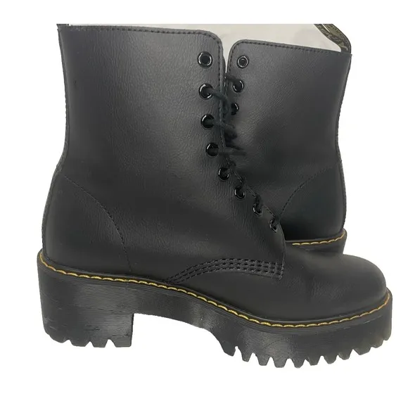 Dr Doc Martens Shriver Hi Lace Up Leather Grunge Combat Platform Boot Women's 10