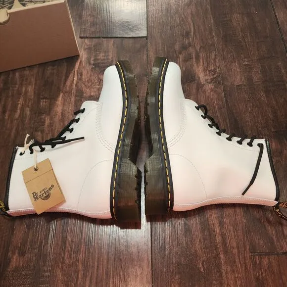 Dr. Martens 1460 W Boots Womens 8 White Combat Boots