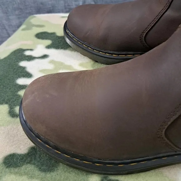 Dr Martens 2976 Leonore J Brown Leather Side ZIp Ankle Boots Size 5 Women