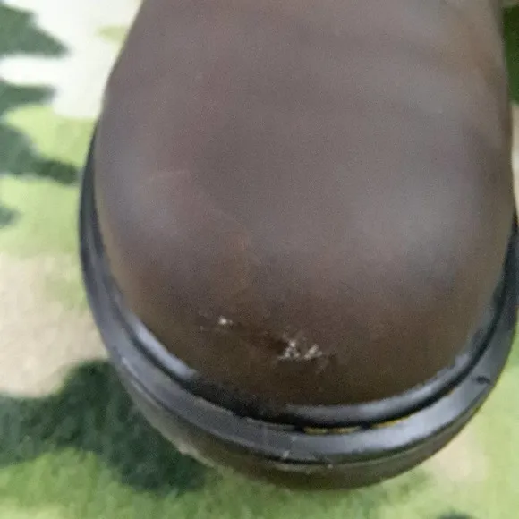 Dr Martens 2976 Leonore J Brown Leather Side ZIp Ankle Boots Size 5 Women