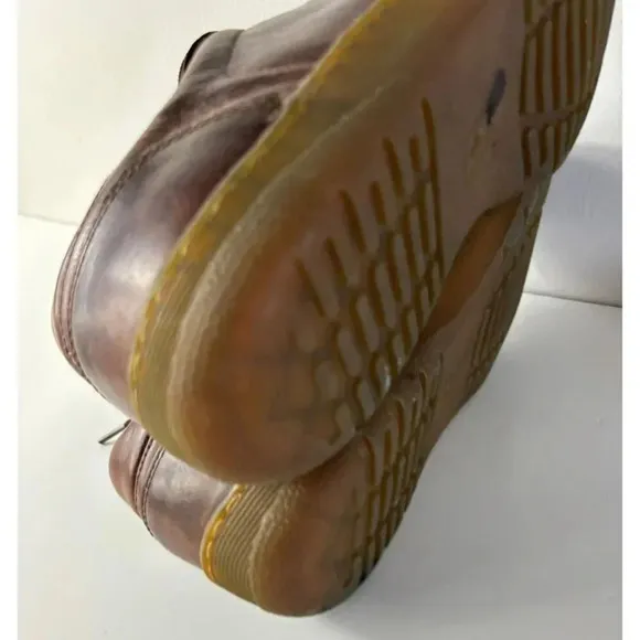 Dr Martens Air Wair KALEB Mens Lace Up Leather Classic Sneaker Shoes Brown Sz 10