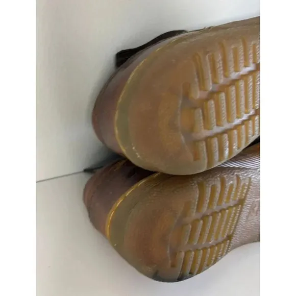 Dr Martens Air Wair KALEB Mens Lace Up Leather Classic Sneaker Shoes Brown Sz 10