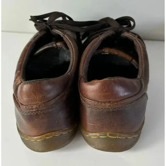 Dr Martens Air Wair KALEB Mens Lace Up Leather Classic Sneaker Shoes Brown Sz 10