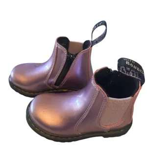 Dr Martens Baby Girl Metallic Pink Chelsea boots Size 7