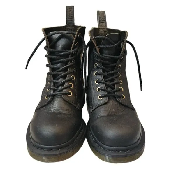 Dr. Martens Black Leather Boots Combat Motto 8-eye boots Women’s Size 7