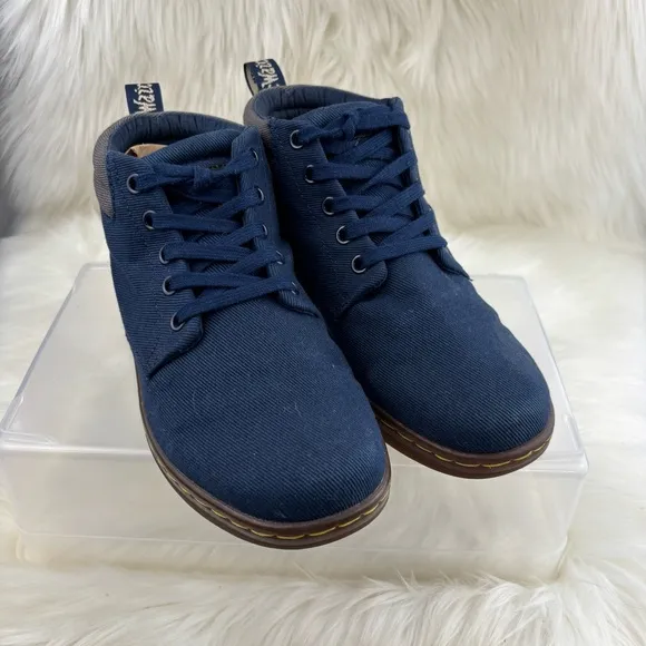 Dr. Martens Blue Chukka Boots with Minimalist Design