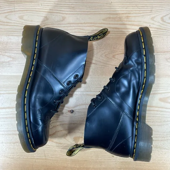 Dr. Martens Church Ankle Boots Men's 8 Women's 9 Smooth Black Leather AirWair