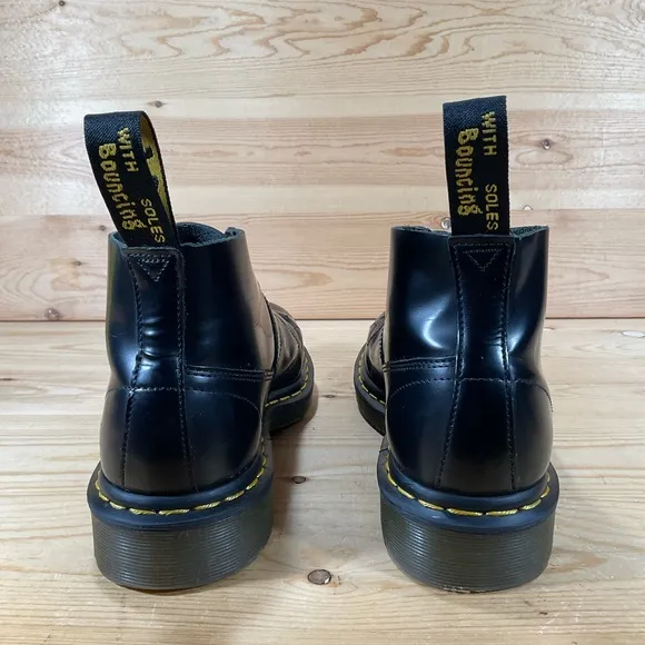 Dr. Martens Church Ankle Boots Men's 8 Women's 9 Smooth Black Leather AirWair