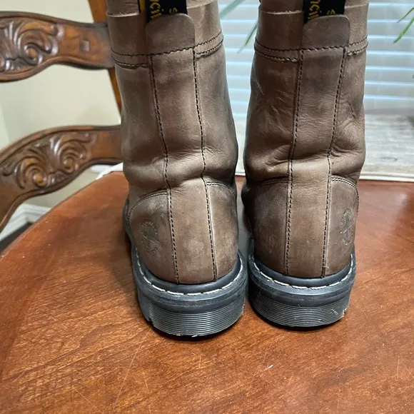 Dr Martens For Buckle Mens 9/ Womens 10 Combat  Boots Brown Leather AW004 Ankle