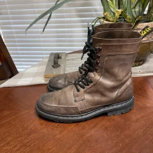 Dr Martens For Buckle Mens 9/ Womens 10 Combat  Boots Brown Leather AW004 Ankle