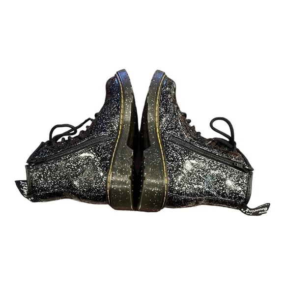 DR. MARTENS JUNIOR 1460 GLITTER COSMIC LACE UP BOOTS 3