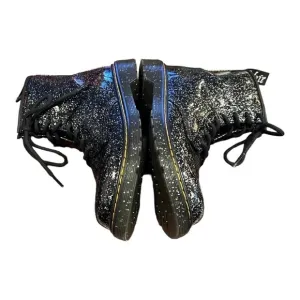 DR. MARTENS JUNIOR 1460 GLITTER COSMIC LACE UP BOOTS 3