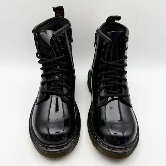 Dr. Martens Junior 1460 Lace Up Boots US G3 B2 EU 33 Black Patent Leather NIB