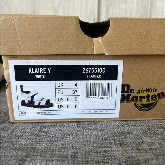Dr. Martens Kids White Sandals