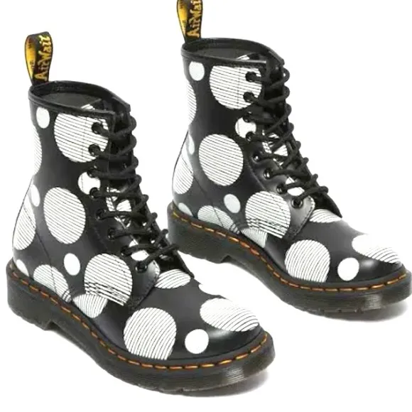 Dr. Martens Polka  Dots Leather Lady’s Ankle Boots.