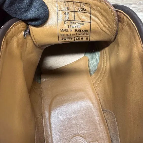 Dr Martens Sawyer Desert Brown Leather Chukka Ankle Boots Men's Size 12