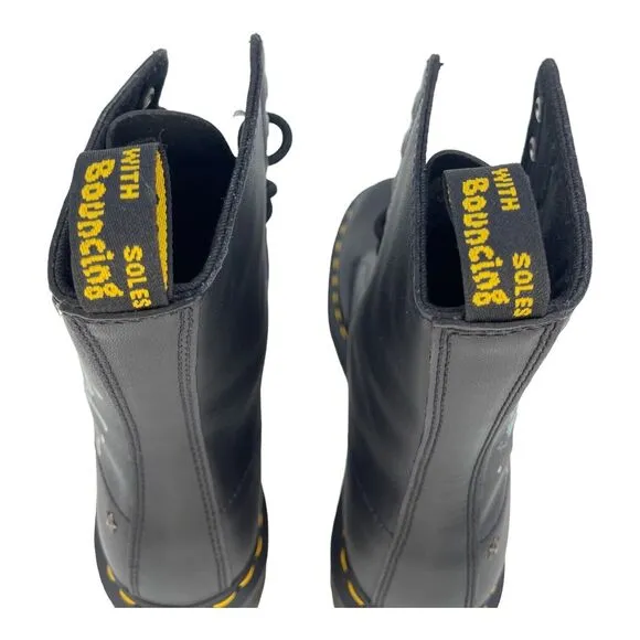 Dr. Martens Sinclair Floral Mystic Garden Black Leather Boots Womens Size 6L