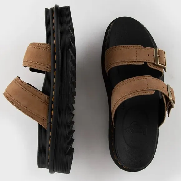 Dr. Martens Tan and Black Sandals