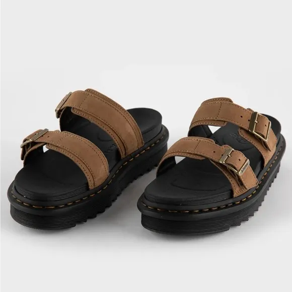 Dr. Martens Tan and Black Sandals