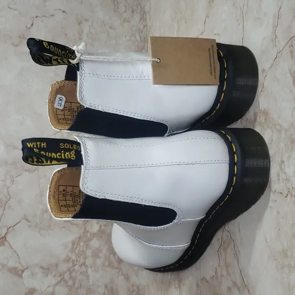 Dr. Martens White Chelsea Boots Unisex Women's Size 11
