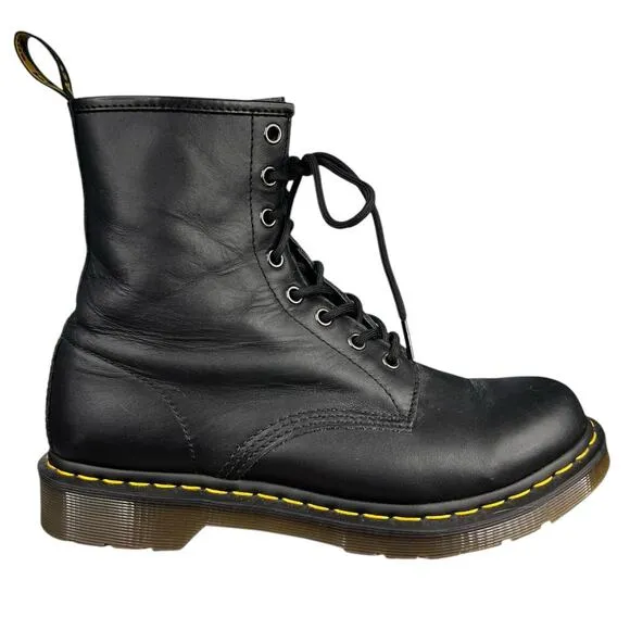 Dr. Martens Women’s 11821 Black Leather Combat Boots Size US 10