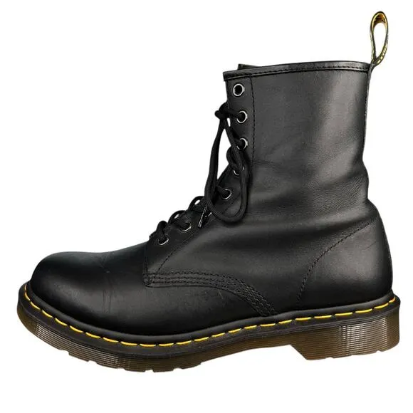 Dr. Martens Women’s 11821 Black Leather Combat Boots Size US 10