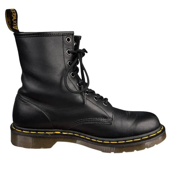 Dr. Martens Women’s 11821 Black Leather Combat Boots Size US 10
