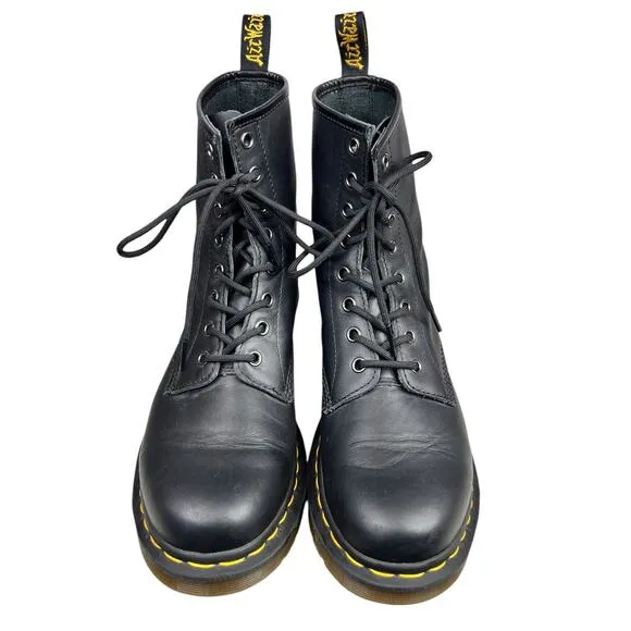 Dr. Martens Women’s 11821 Black Leather Combat Boots Size US 10