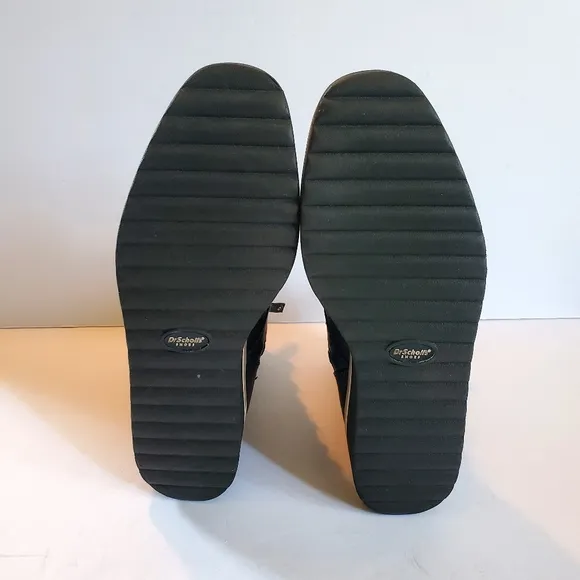 Dr Scholl's Black Lace Up Boots  Size 9 with Platform Sole