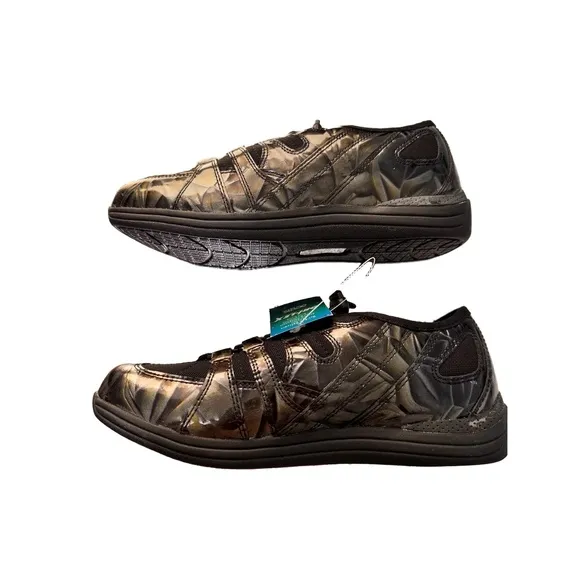 Drew Daisy Gray Marble Reflective Elastic Closure Shoe Size 7 M Comfort