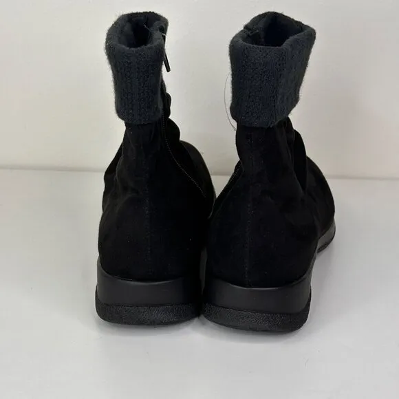 Drew Womens Black Ankle Boots With Fabric Upper &amp; Manmade Balance Size 8.5W