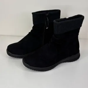 Drew Womens Black Ankle Boots With Fabric Upper &amp; Manmade Balance Size 8.5W