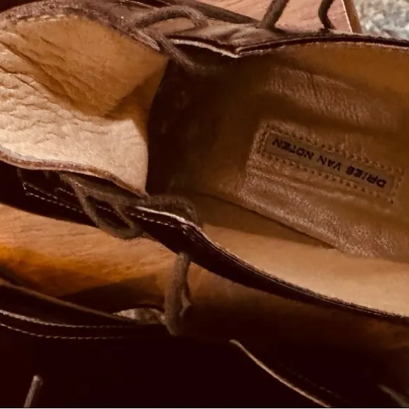 Dries Van Noten Leather Chelsea Ankle Boots