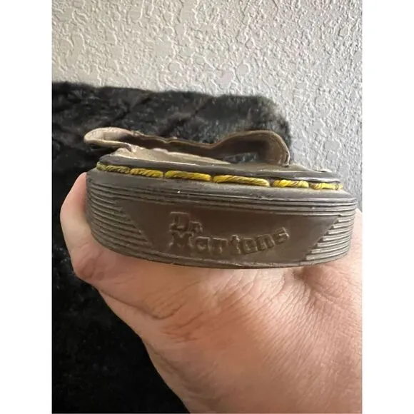 Dr. Martens Thong Sandals Men’s US 14 Brown Leather Flip Flops Air Cushion Soles