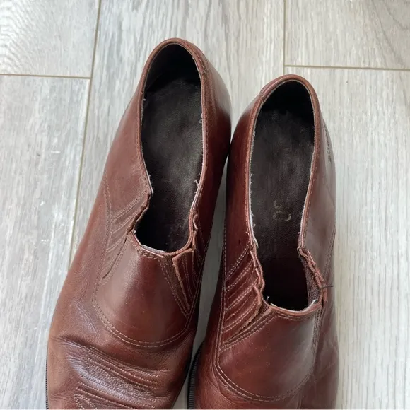 Durango Leather Pointed Toe Cowboy Western Ankle Boots Brown (size 7) festival