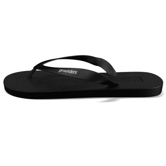 EARTHING GROUNDERS BLACK GROUNDING FLIP FLOPS SANDALS WOMENS SIZE 10 EUR 40 NEW