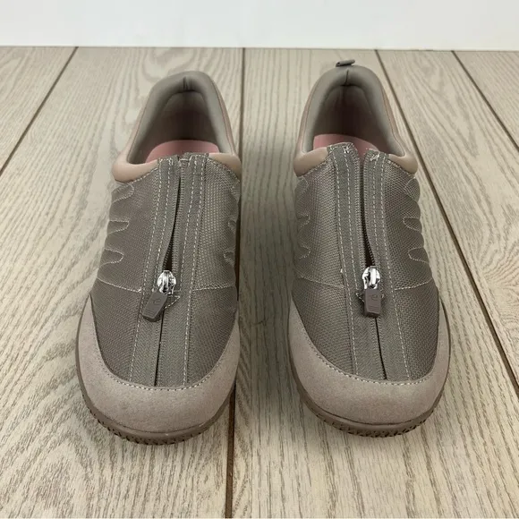 Easy Spirit Be Strong 2 Zipper Front Walking Sneakers Shoes 12M Taupe $70